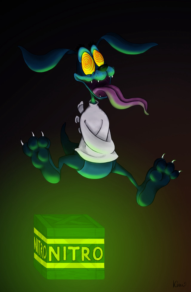 Cartoon character flying nitro powder free wallpaper for mobile - medium preview image