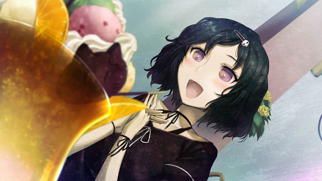 Aya goda black hair orange free wallpaper for desktop - medium preview image