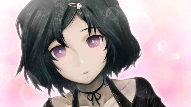 Anime girl black hair purple #3 free wallpaper for desktop - medium preview image