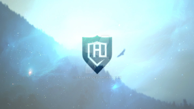 Logo shield mountain bird flying free wallpaper for desktop - medium preview image