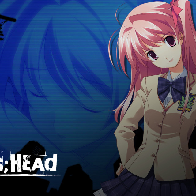 Pink hair girl blue background #2 free wallpaper for tablet - medium preview image