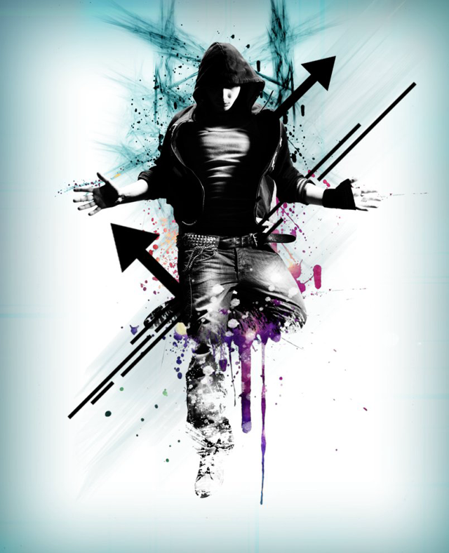 Man hoodie arms out arrows free wallpaper for mobile - medium preview image