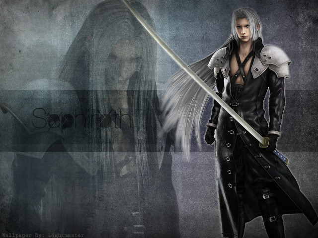 Man long hair sword black free wallpaper for desktop - medium preview image