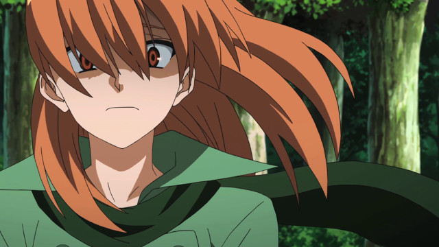 Girl red hair green jacket free wallpaper for desktop - medium preview image