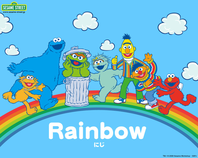 Rainbow sesame characters image rainbow free wallpaper for desktop - medium preview image