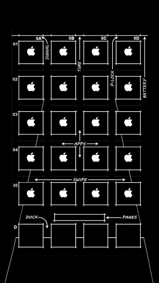 Black white diagram computer system free wallpaper for mobile - medium preview image
