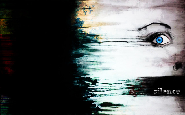 Blue eyes black background painting free wallpaper for desktop - medium preview image