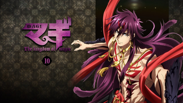 Anime character purple hair red free wallpaper for desktop - medium preview image
