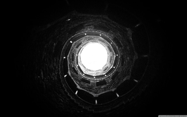 Dark room light circular window free wallpaper for desktop - medium preview image