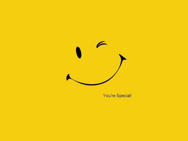 Yellow background smiley face youre free wallpaper for desktop - medium preview image
