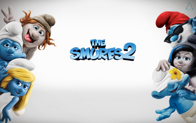 Smurfs 2 movie poster characters free wallpaper for desktop - medium preview image
