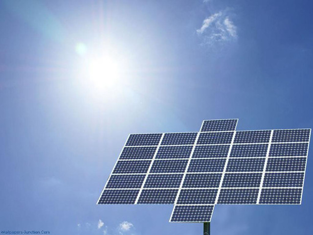 Solar panel sky sun blue free wallpaper for desktop - medium preview image