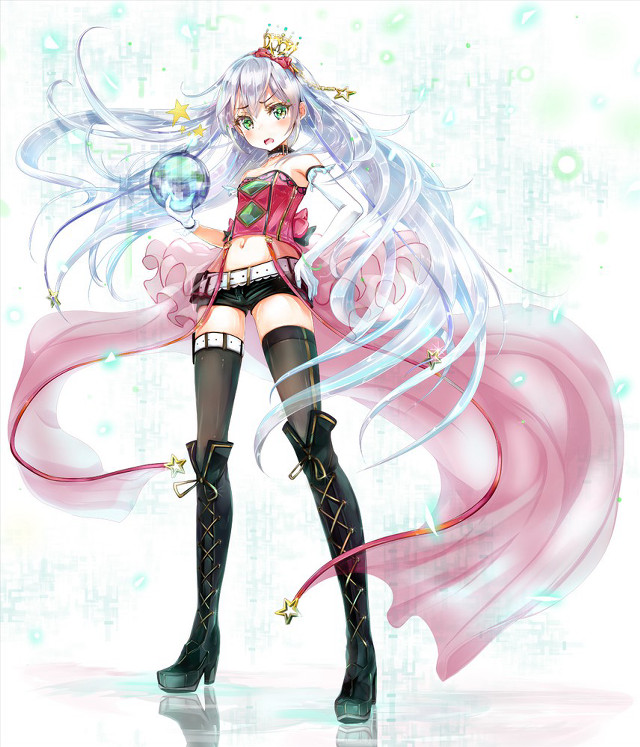 Girl short skirt boots pink free wallpaper for tablet - medium preview image