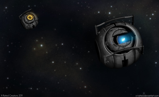 Space station glowing eye black free wallpaper for desktop - medium preview image
