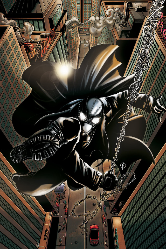 Batman flying chain bat mouth free wallpaper for mobile - medium preview image