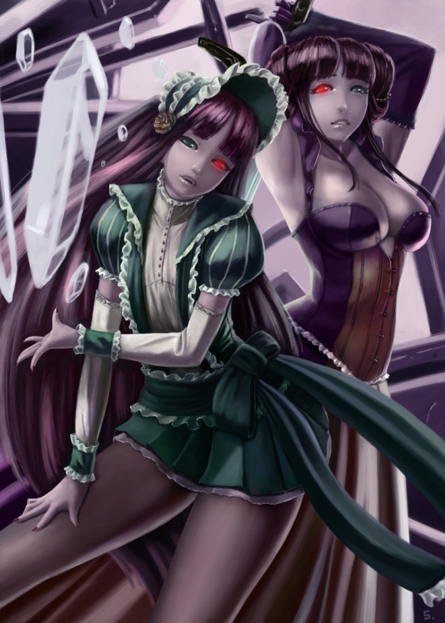 Women costumes umbrellas holding fun free wallpaper for mobile - medium preview image