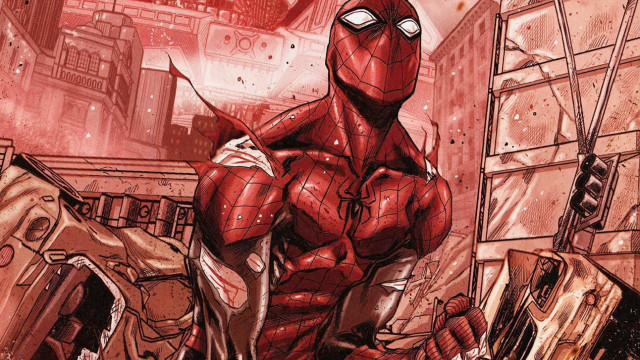 Spider man red room background free wallpaper for desktop - medium preview image