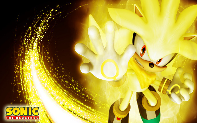 Sonic hedgehog yellow light black free wallpaper for desktop - medium preview image