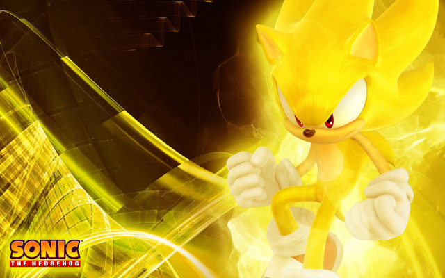 Yellow sonic hedge concept glowing free wallpaper for desktop - medium preview image
