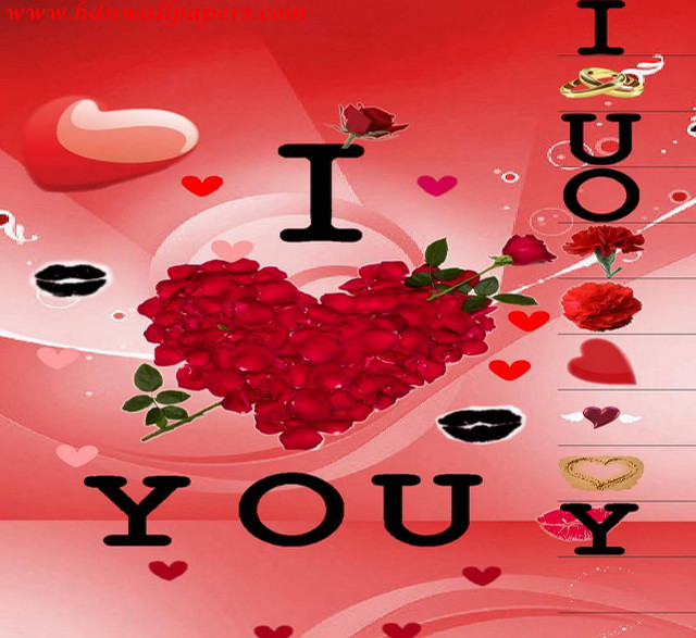 Valentines day card heart roses free wallpaper for tablet - medium preview image