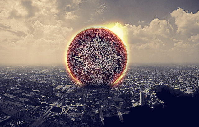 City sun circular afrofuturism apocalyptic free wallpaper for desktop - medium preview image