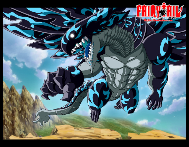 Blue black dragon flying wings free wallpaper for desktop - medium preview image