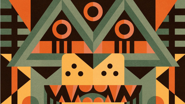 Poster face triangle pattern eyes free wallpaper for desktop - medium preview image