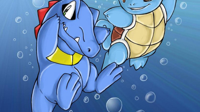 Turtle cartoon swimming ocean bubbles free wallpaper for desktop - medium preview image