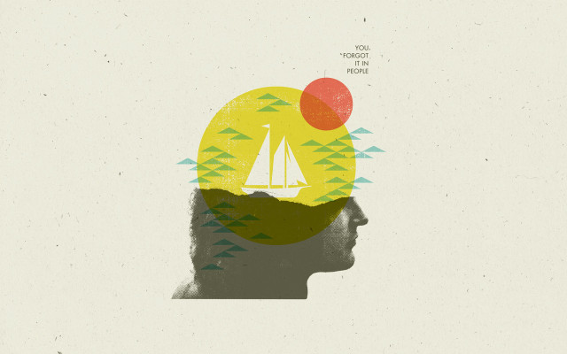 Man head sailboat quote abstract free wallpaper for desktop - medium preview image