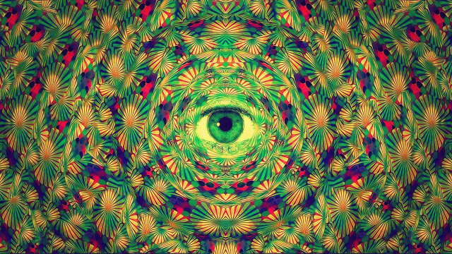 Psychedelic eye colorful abstract art free wallpaper for desktop - medium preview image