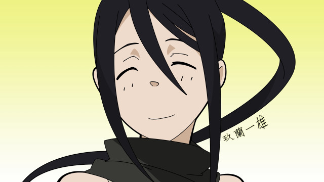 Aya goda black hair yellow free wallpaper for desktop - medium preview image