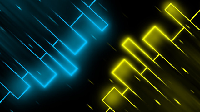 Black background yellow blue lines free wallpaper for desktop - medium preview image