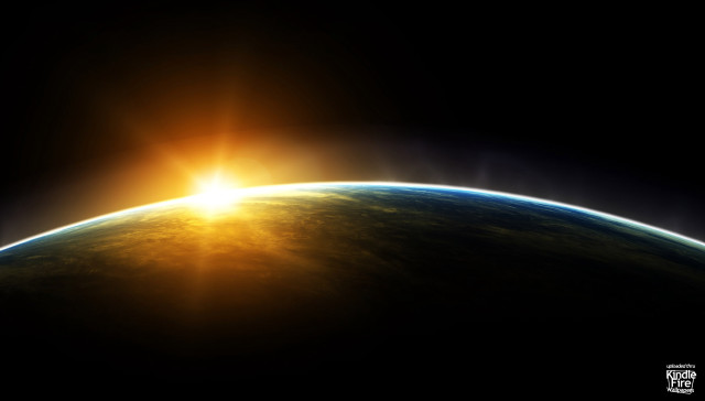 Sunshine earth horizon space artist free wallpaper for desktop - medium preview image