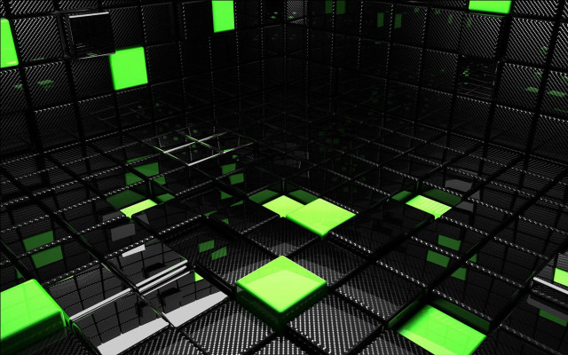 Green squares room floor walls #3 free wallpaper for desktop - medium preview image