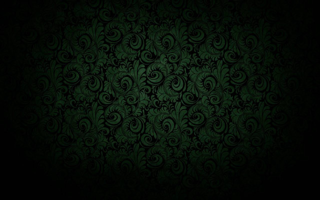 Dark green wallpaper swirls leaves free wallpaper for desktop - medium preview image