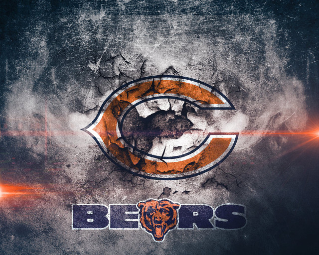 Chicago bears logo grungy background #2 free wallpaper for desktop - medium preview image