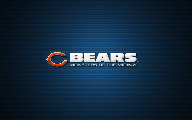 Bears logo dark background chicago free wallpaper for desktop - medium preview image