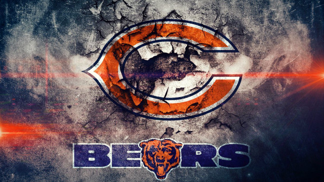 Chicago bears logo grungy background free wallpaper for desktop - medium preview image