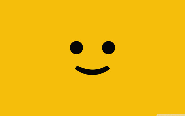 Yellow background smiley face black #3 free wallpaper for desktop - medium preview image