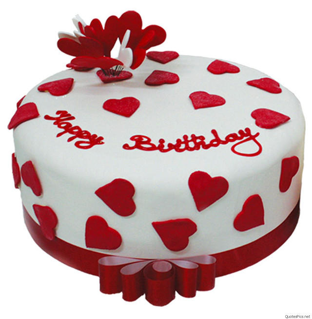 Birthday cake hearts happy birthday free wallpaper for tablet - medium preview image