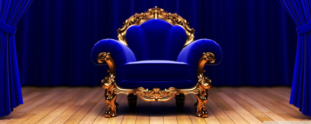 Blue chair blue curtain gold #2 free wallpaper for desktop - medium preview image