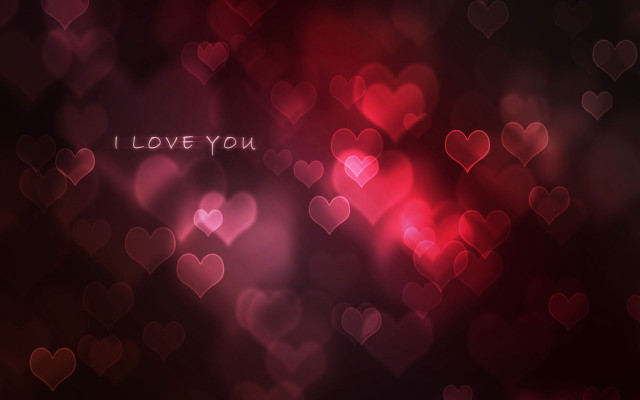 Blurry hearts love valentine kiss free wallpaper for desktop - medium preview image
