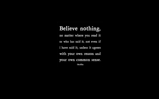 Believe nothing black white quote free wallpaper for desktop - medium preview image