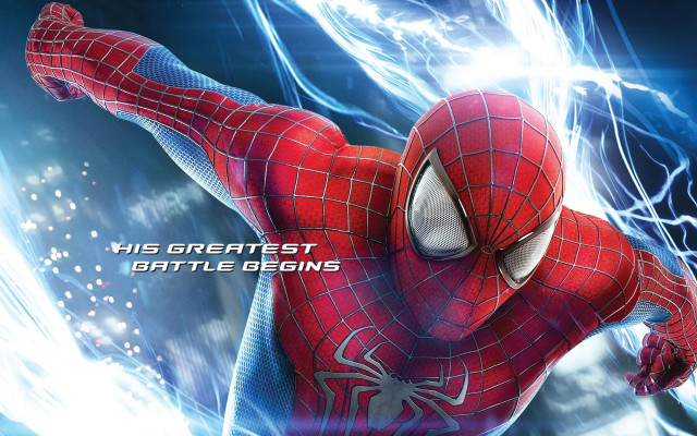 Spiderman air lightning fantastic realism free wallpaper for desktop - medium preview image