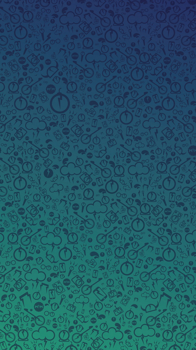 Blue green background skulls hearts free wallpaper for mobile - medium preview image