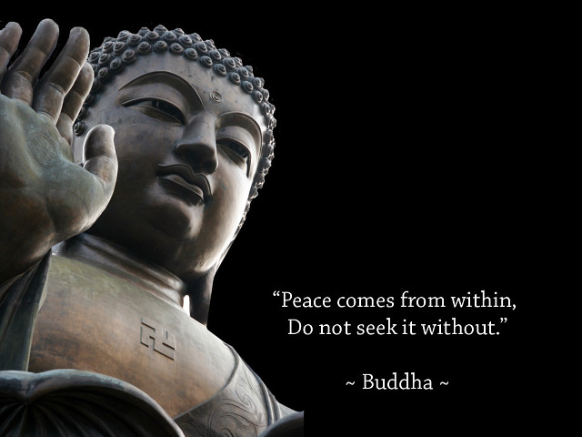 Buddha statue quote black background free wallpaper for desktop - medium preview image