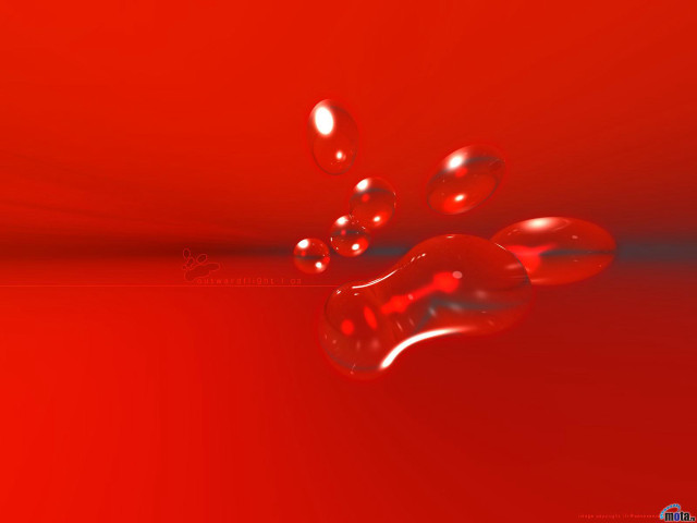 Red water droplet abstract digital free wallpaper for desktop - medium preview image