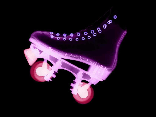 Purple skateboard purple shoe glowing free wallpaper for desktop - medium preview image