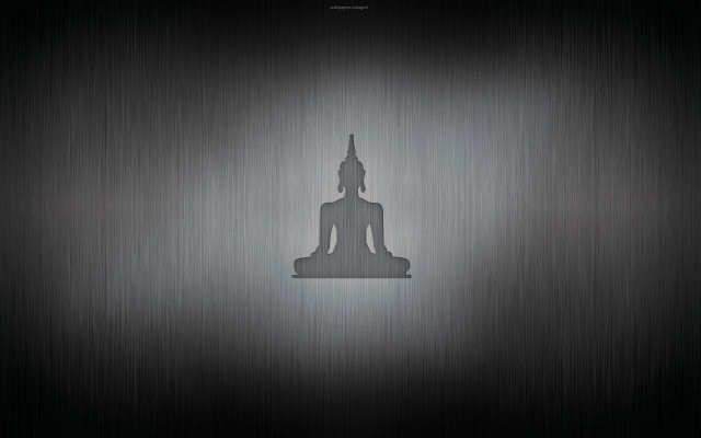 Metal buddha side black silver free wallpaper for desktop - medium preview image