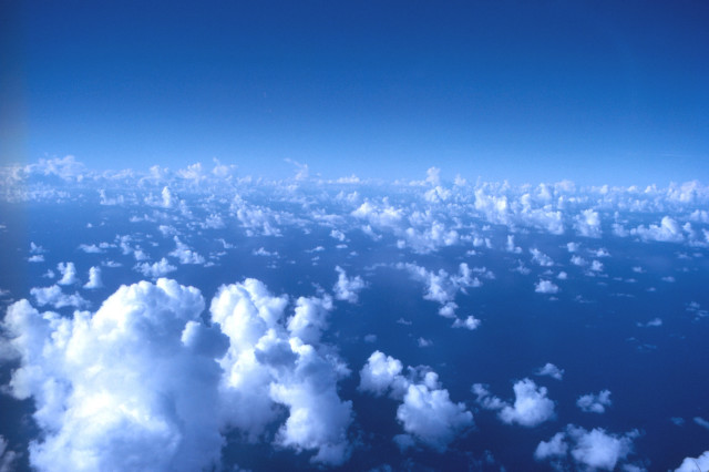 Airplane window sky clouds blue free wallpaper for desktop - medium preview image
